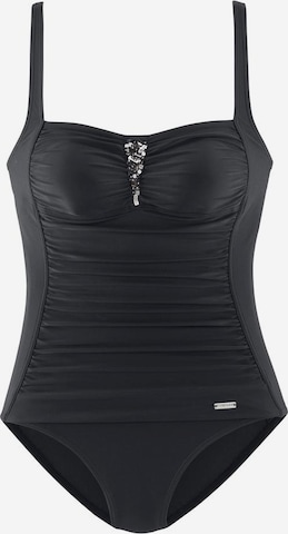 Bustier Maillot de bain modelant LASCANA en noir : devant