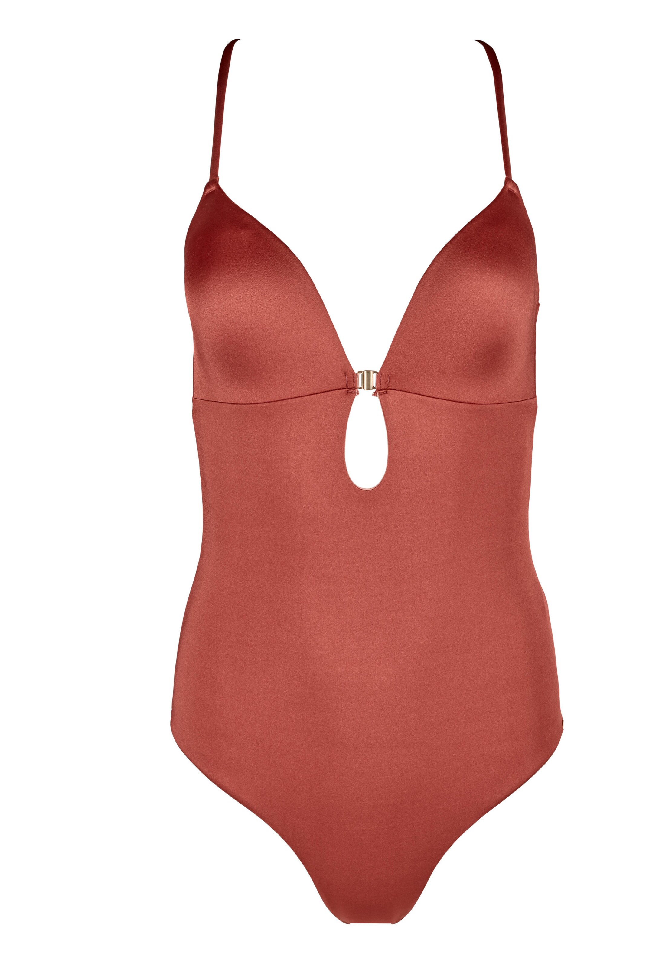 Skiny - Badeanzug 'Desert' in Melé-Optik in hummer