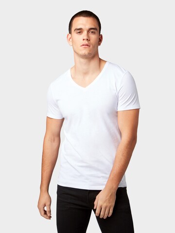 T-Shirt TOM TAILOR en blanc : devant