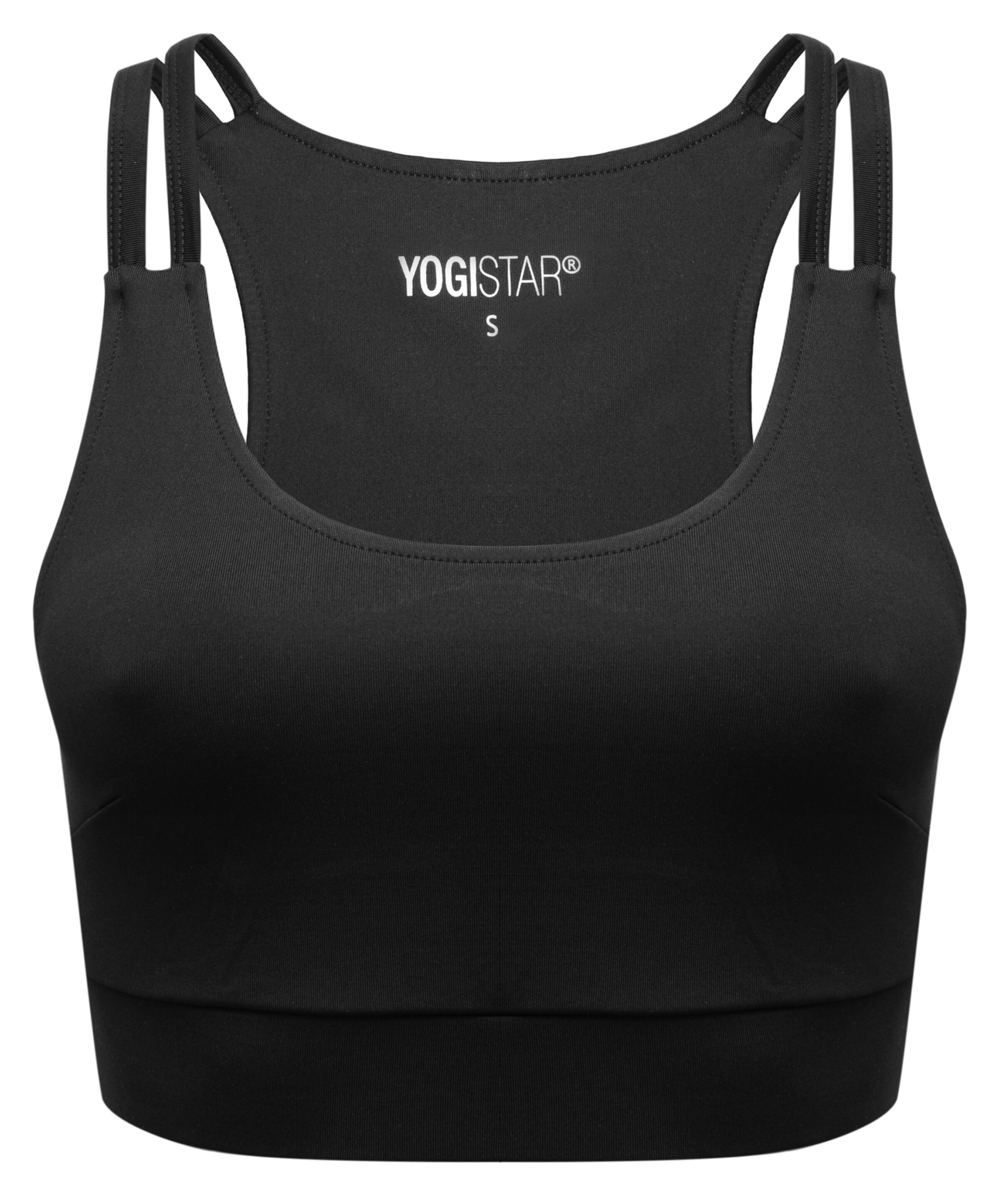 YOGISTAR.COM Bustier Bra 'Ala' in Schwarz: Vorderseite