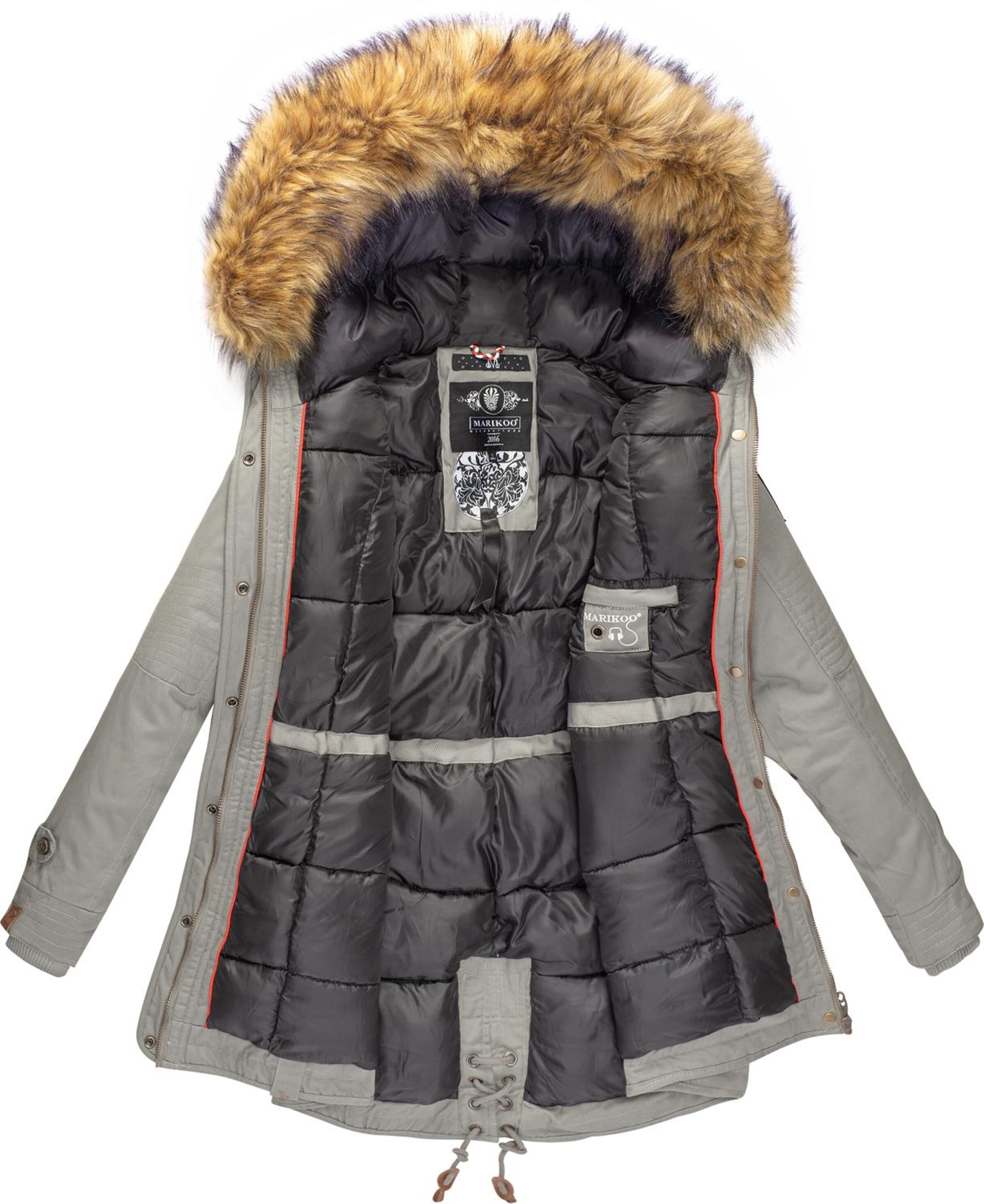 MARIKOO Winter parka 'La Viva' in Grey