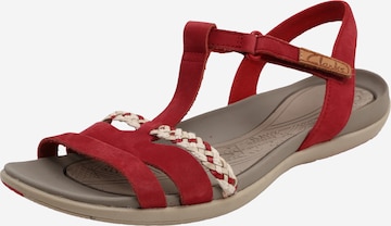 Sandales à lanières 'Tealite Grace' CLARKS en rouge : devant