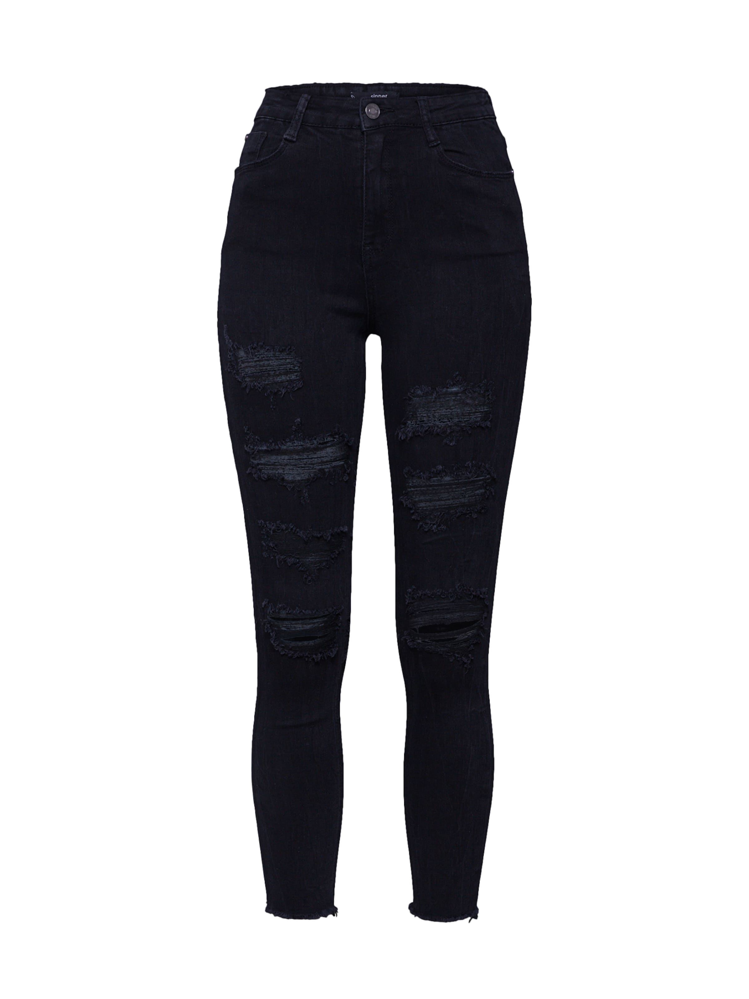 Frauen Jeans Missguided Jeans 'SINNER' in Schwarz - QJ34121