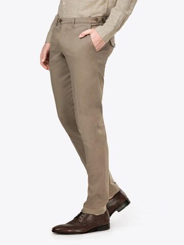 Coupe slim Pantalon chino 'Kill' DRYKORN en beige : devant