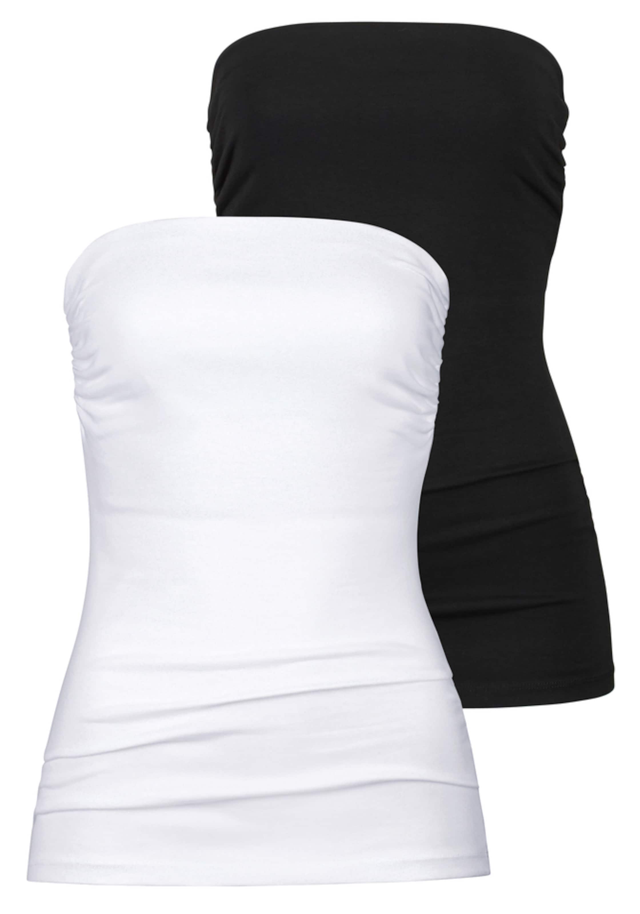 LAURA SCOTT Bandeautop (Set, 2) in Schwarz: Vorderseite