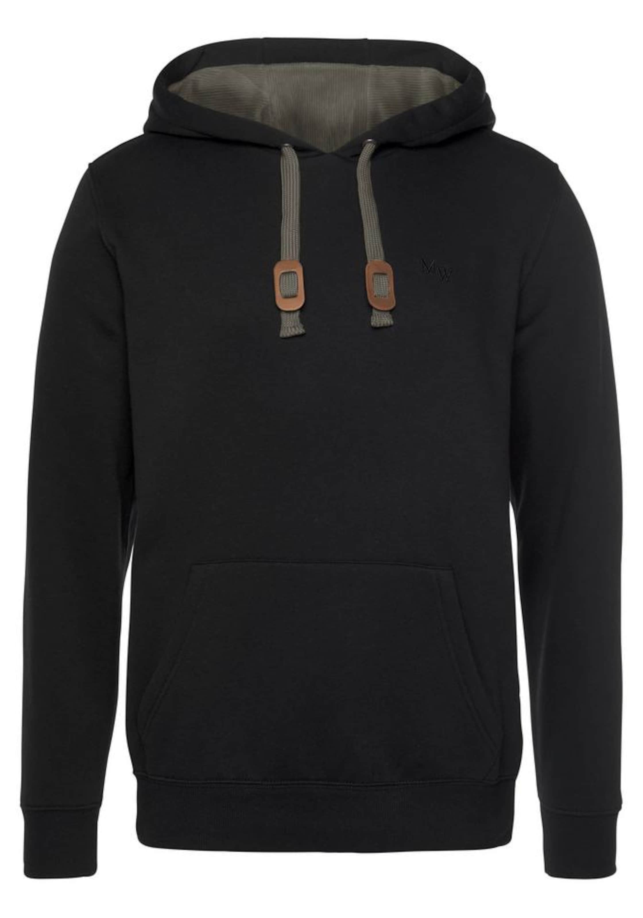 Man's World Kapuzensweatshirt in Schwarz: Vorderseite