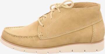 GABOR Lace-Up Ankle Boots in Beige