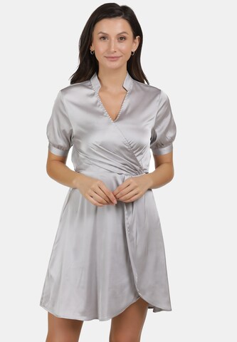 usha BLACK LABEL Jurk in Zilver: voorkant