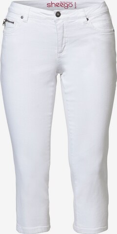 SHEEGO Slimfit Jeans in Wit: voorkant