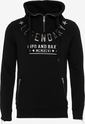 CIPO & BAXX Sweatshirt in Zwart: voorkant