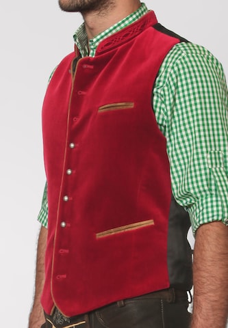 STOCKERPOINT Traditional Vest 'Ricardo' in Red