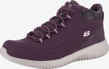 SKECHERS Schnürstiefelette 'Ultra Flex Just Chill' in Rot: predná strana