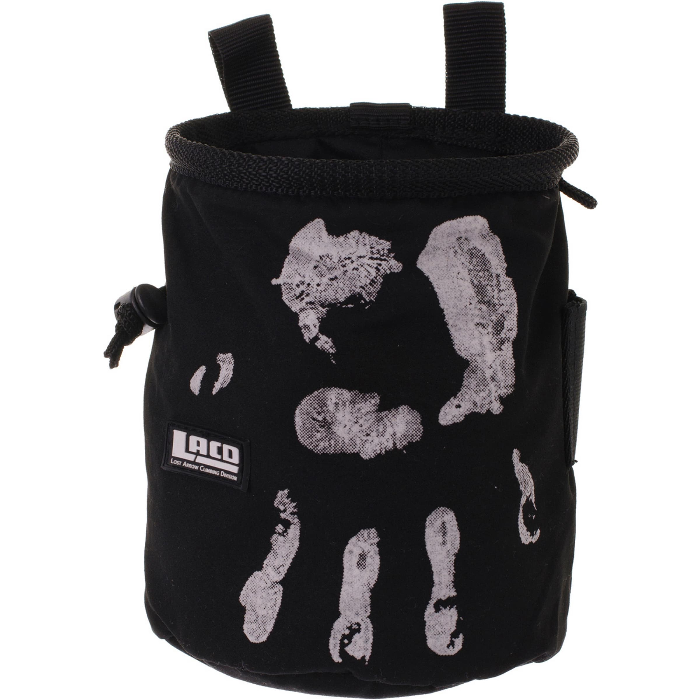 LACD Chalk Bag 'Hand of Fate' in Schwarz: Vorderseite