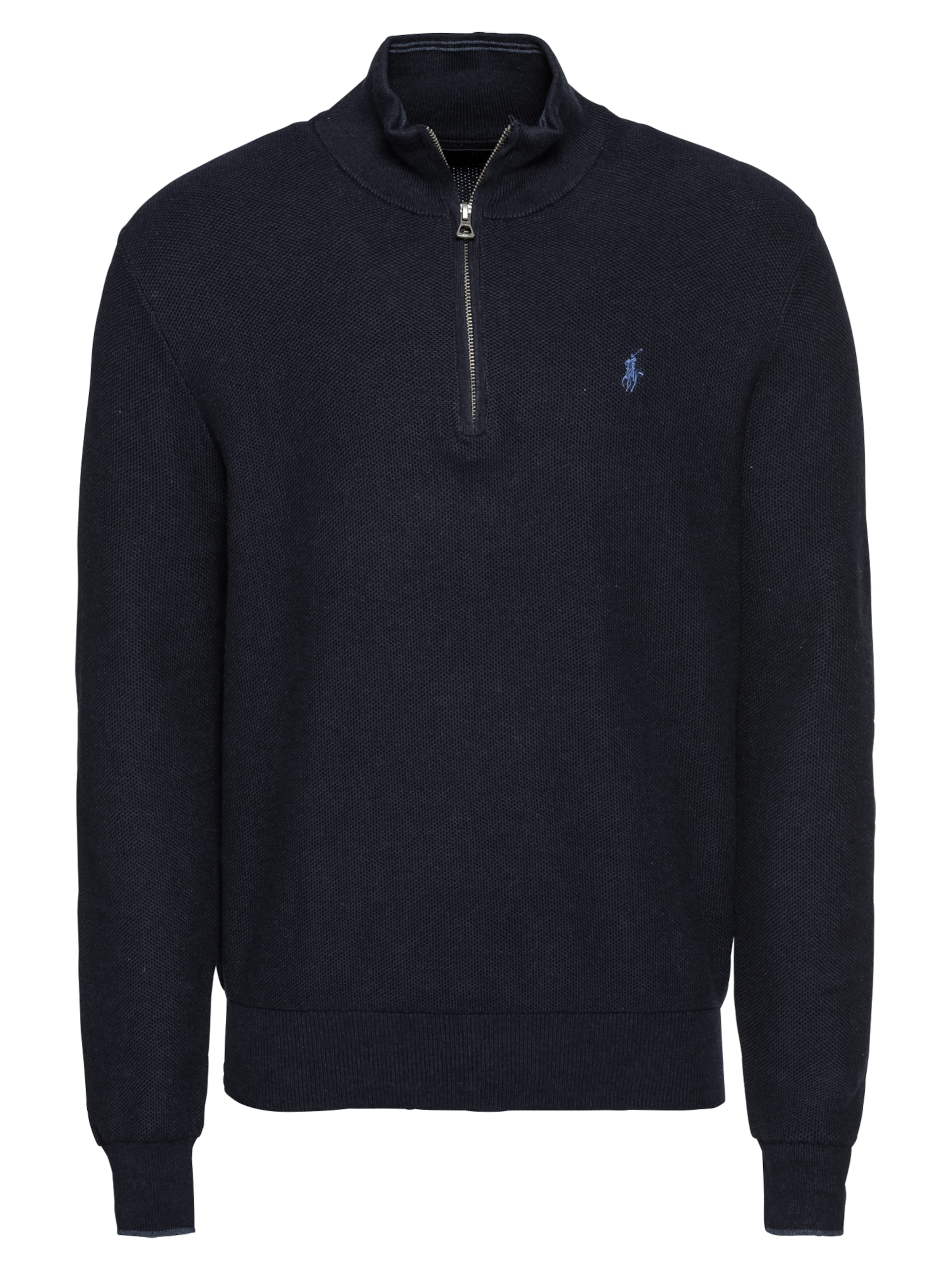 POLO RALPH LAUREN - Trui 'PIMA COTTON-LS TEXTURE HZ PP' in de kleur Donkerblauw
