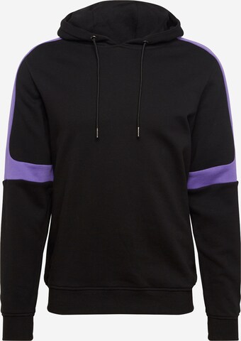 Urban Classics Sweatshirt 'Terry Panel' in Schwarz: predná strana