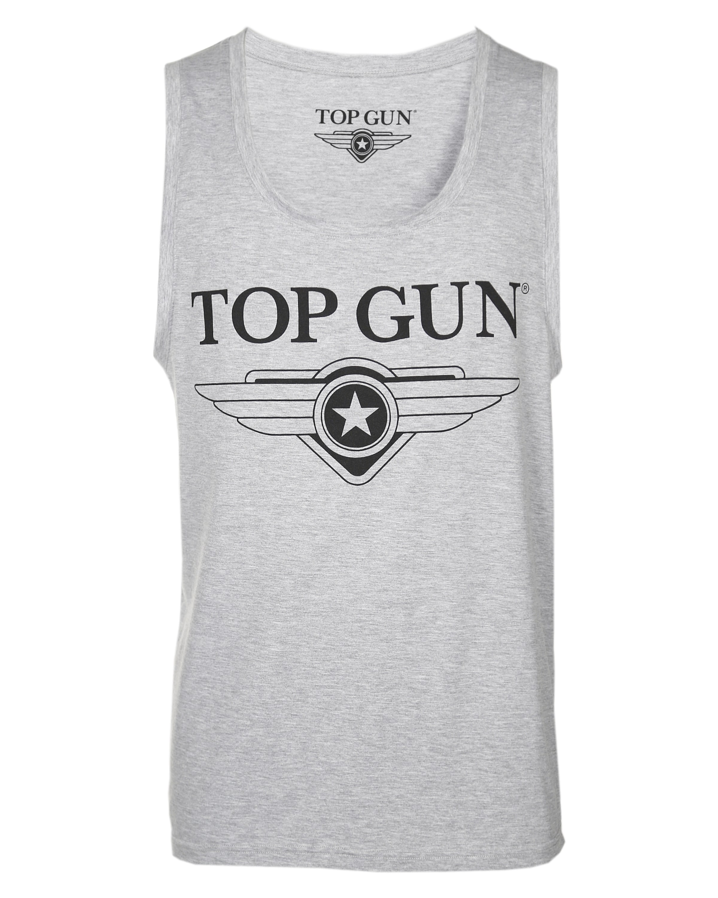 TOP GUN Shirt ' Engine ' in Grijs: voorkant