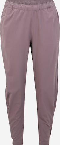 ADIDAS PERFORMANCE Slimfit Sportovní kalhoty – fialová: přední strana