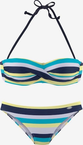 VENICE BEACH Bandeau Bikini värissä sininen: edessä