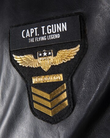 TOP GUN Lederjacke 'TG-1004' in Schwarz