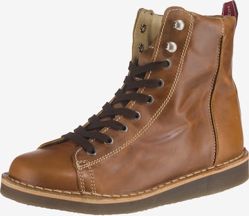 Grünbein Lace-Up Ankle Boots 'Louis' in Brown: front