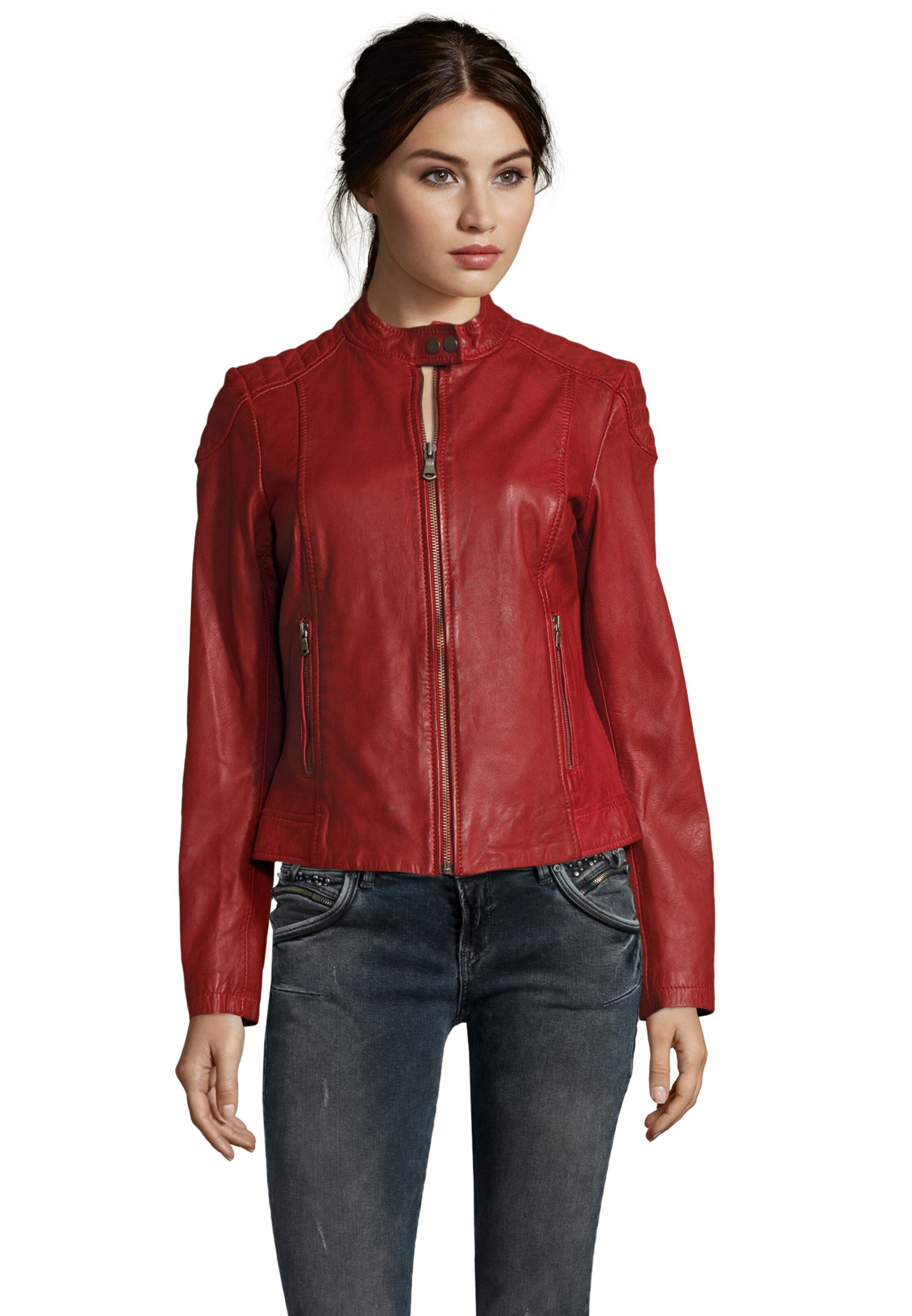 7ELEVEN Between-Season Jacket 'Raffi' in Red: front