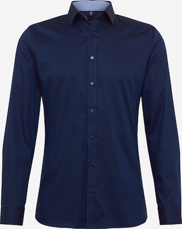 OLYMP Slim fit Overhemd 'No.6' in Blauw: voorkant
