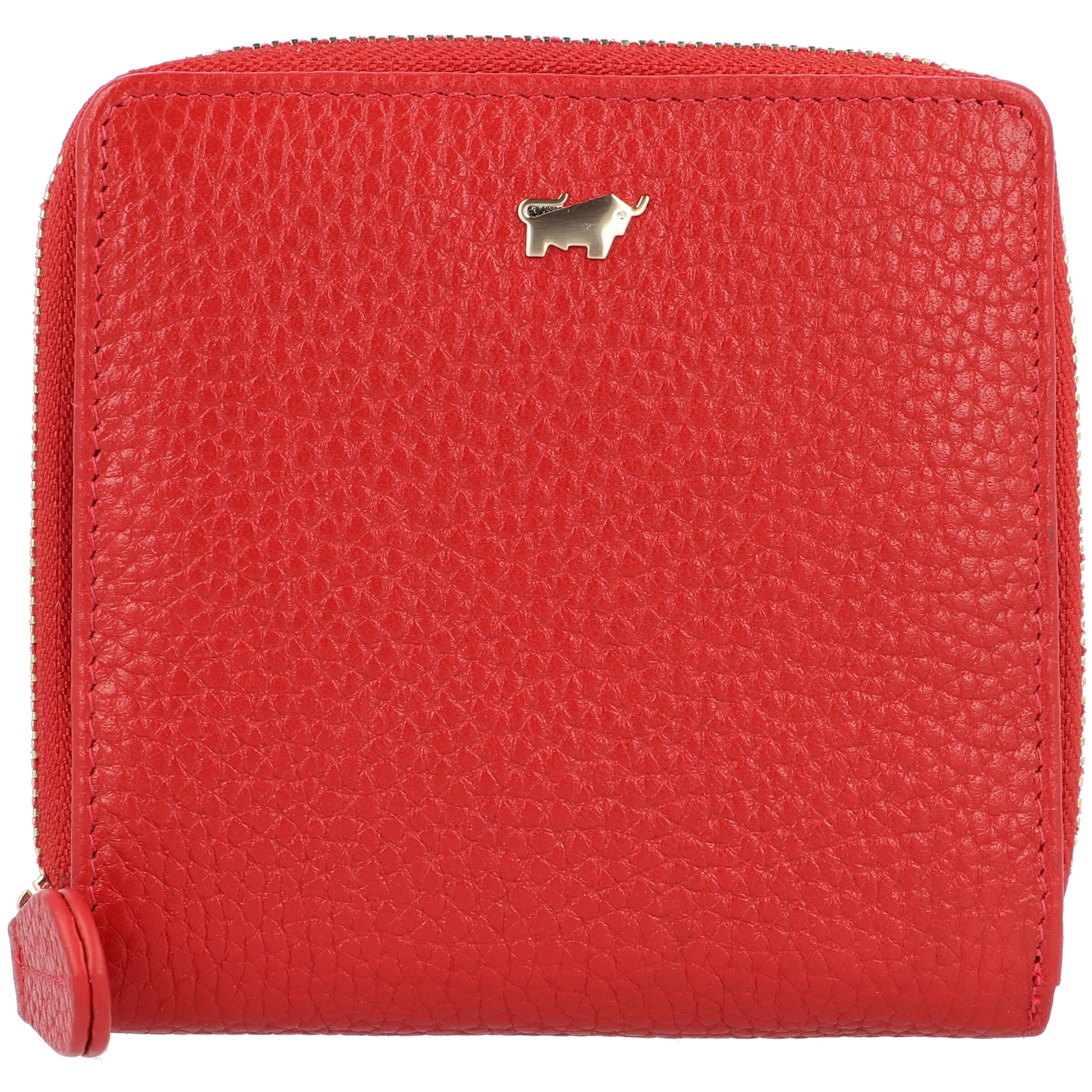 Portamonete di Braun Büffel in rosso: frontale