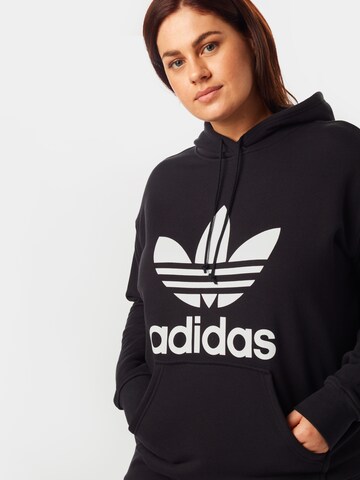 juoda ADIDAS ORIGINALS Megztinis be užsegimo 'Trefoil '