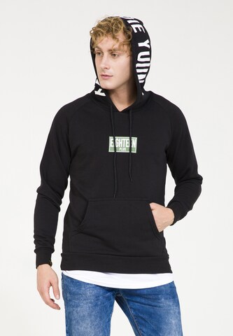 PLUS EIGHTEEN Sweatshirt in Zwart: voorkant