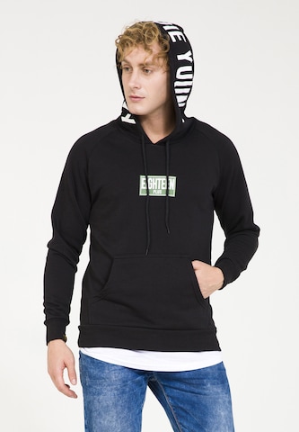 PLUS EIGHTEEN Sweatshirt in Black: front