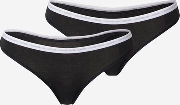 Calvin Klein Underwear Regular Thong in Black: front