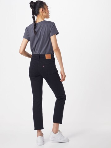 LEVI'S ® Regular Jeans '501 Crop' in Black: back