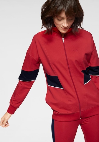 H.I.S Zip-Up Hoodie in Red