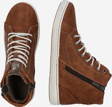 MUSTANG Sneakers high i brun