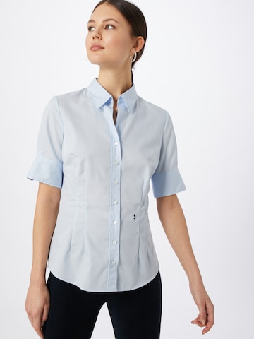 SEIDENSTICKER Blouse 'Schwarze Rose' in Blauw: voorkant