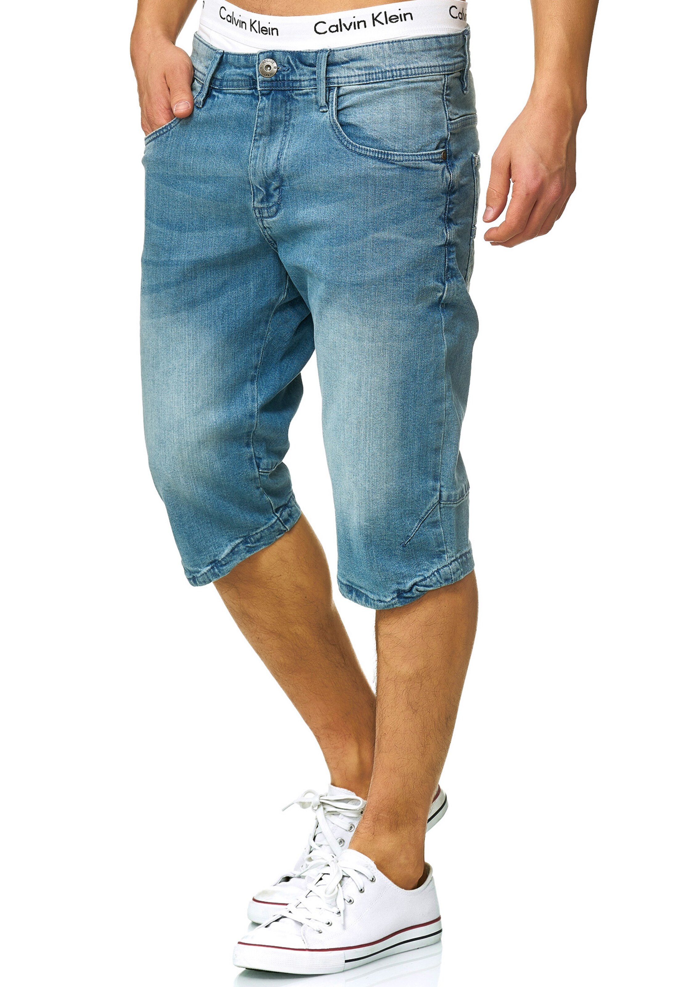 INDICODE JEANS Regular Shorts 'Jaspar' in Blau: Vorderseite
