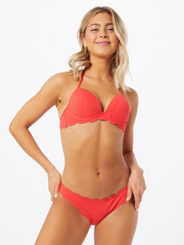 Hunkemöller Regular Bikinitop 'AB EXCL Scallop' in Rot