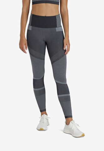 Athlecia Skinny Workout Pants 'Semaran' in Grey: front
