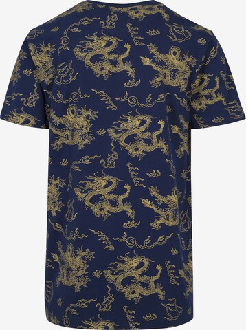 Mister Tee Shirt 'Dragon' in Blauw: voorkant