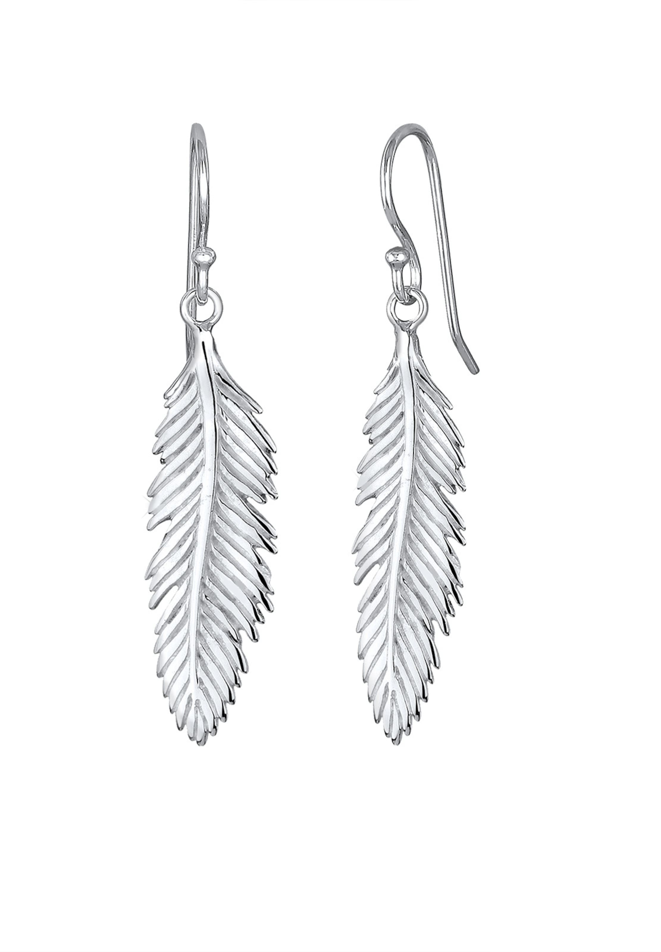 ELLI Øreringe 'Feder' i sølv: forside