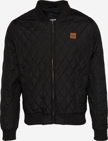 Urban Classics Overgangsjakke 'Diamond Quilt' i svart: forside