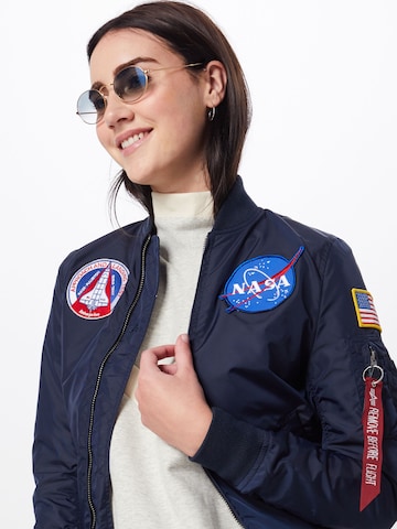 ALPHA INDUSTRIES Between-Season Jacket ' MA-1 TT NASA' in Blue