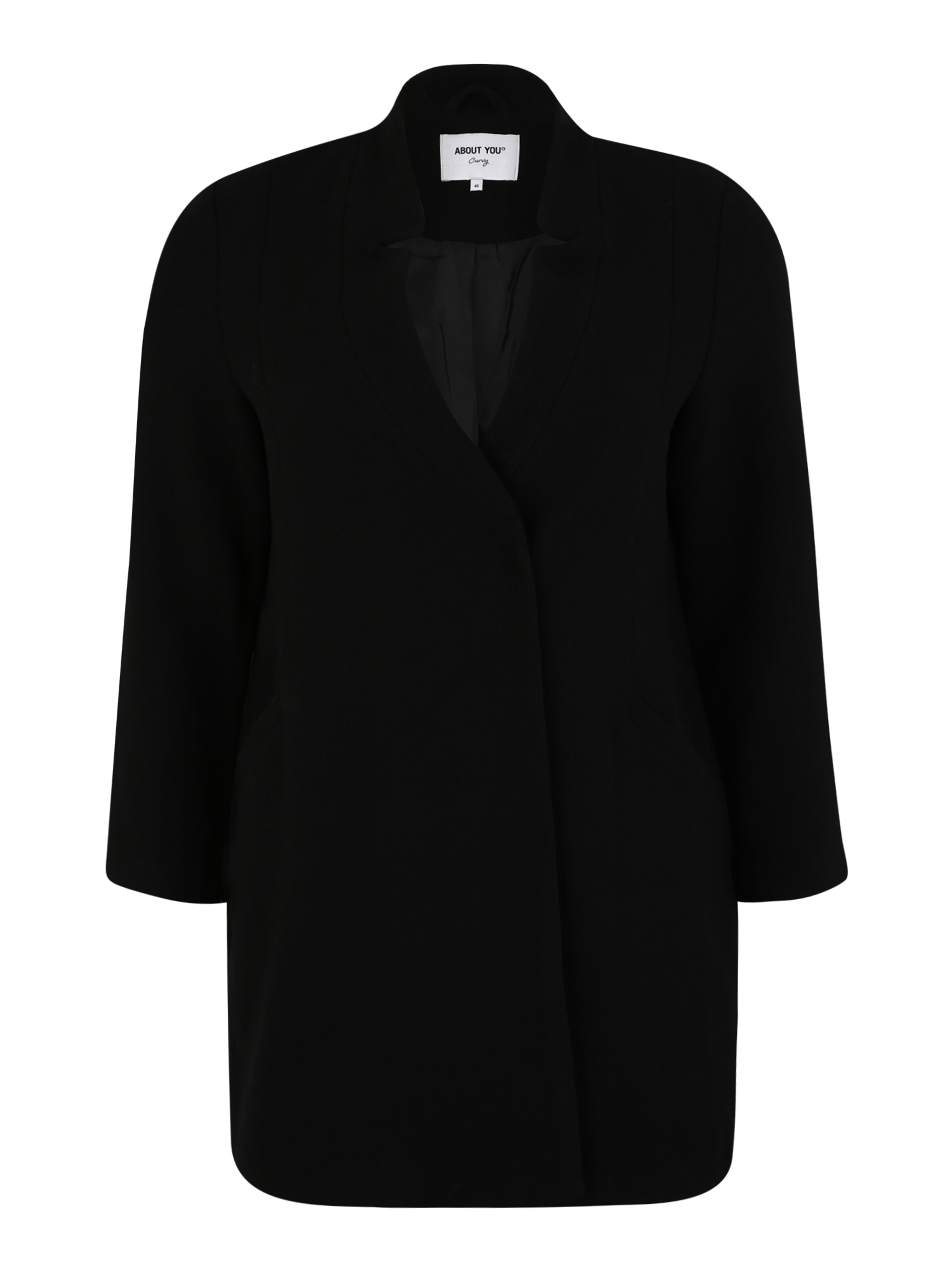 ABOUT YOU Curvy - Tussenmantel 'Cim' in de kleur Zwart