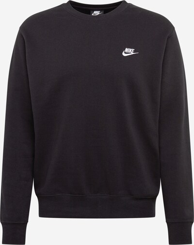 Nike Sportswear Sweatshirt 'Club Fleece' in schwarz / weiß, Produktansicht