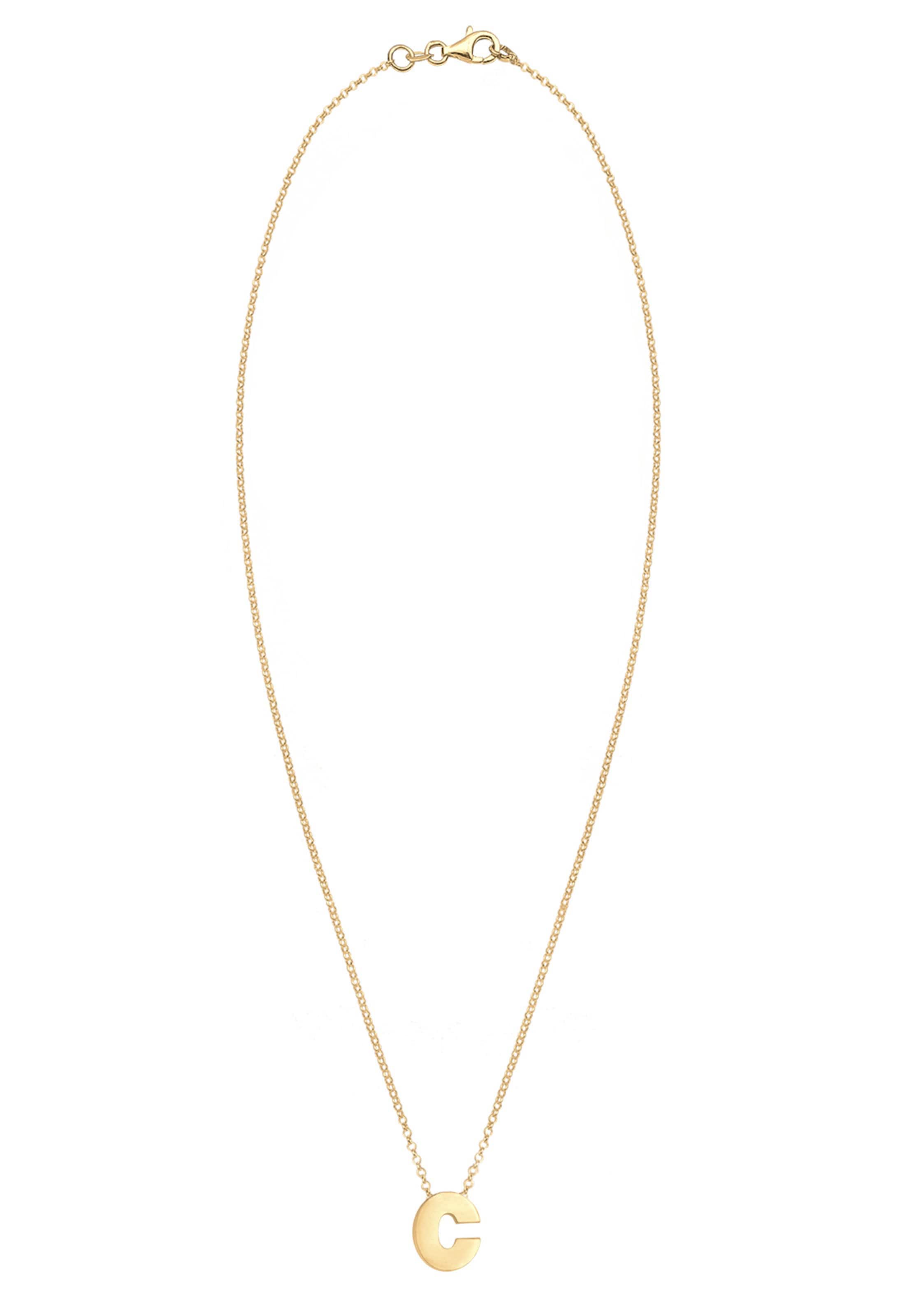 ELLI Ketting 'C' in Goud: voorkant