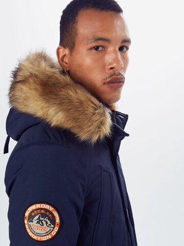 Superdry Regular Fit Parka 'EVEREST' in Blau