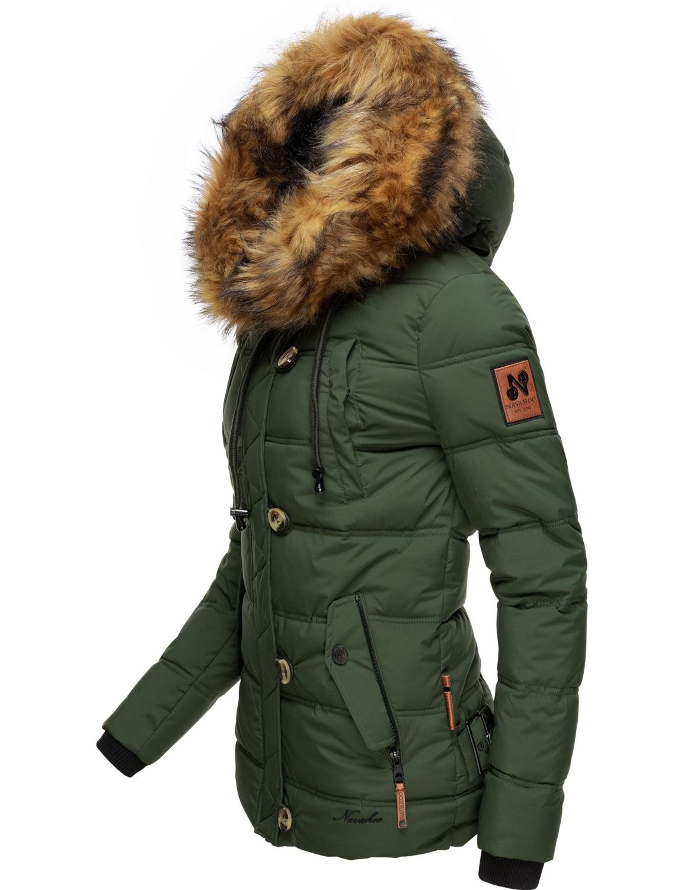 NAVAHOO Χειμερινό μπουφάν 'Zoja' σε πράσινο