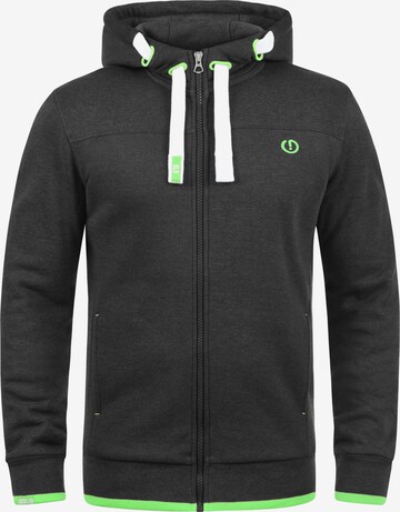 !Solid Kapuzensweatjacke 'BenjaminZip' in Grau: predná strana