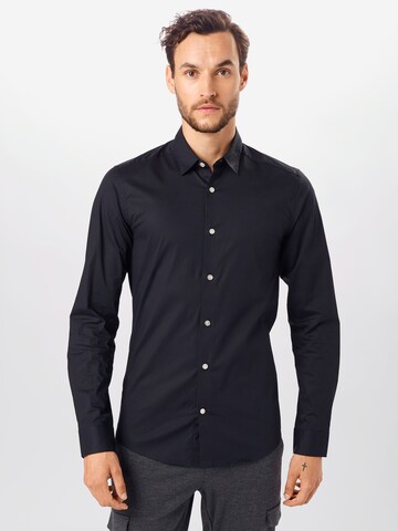 Only & Sons - Ajuste estrecho Camisa 'Bart' en negro: frente