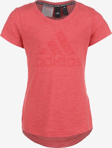 ADIDAS PERFORMANCE Funkcionalna majica | rdeča barva: sprednja stran